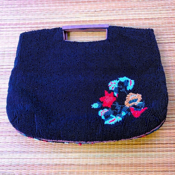 Anthropologie Fully Beaded Clutch Satchel bag - Picture 2 of 10